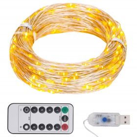 Led String Warm White Copper Wire 49.2 ft String Lights