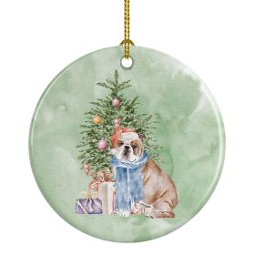 Bulldog, English Bulldog #2 Christmas Presents and Tree Ceramic Ornament Christmas Tree Hanging Decorations for Home Christmas Holiday, Party, Gi