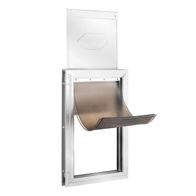 VEVOR Pet Door, 16.65" x 27.44" Aluminum Frame with Lock and Flap System, Weatherproof Doggy Door, Easy to Install in Interior or Exterior Doors