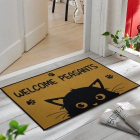 1 Piece Cat Welcome Doormat, Washable Low Pile Rug with Non-Slip Rubberized Dots Backing (Color: Cat, size: 19.69in*31.5in/50cm*80cm)
